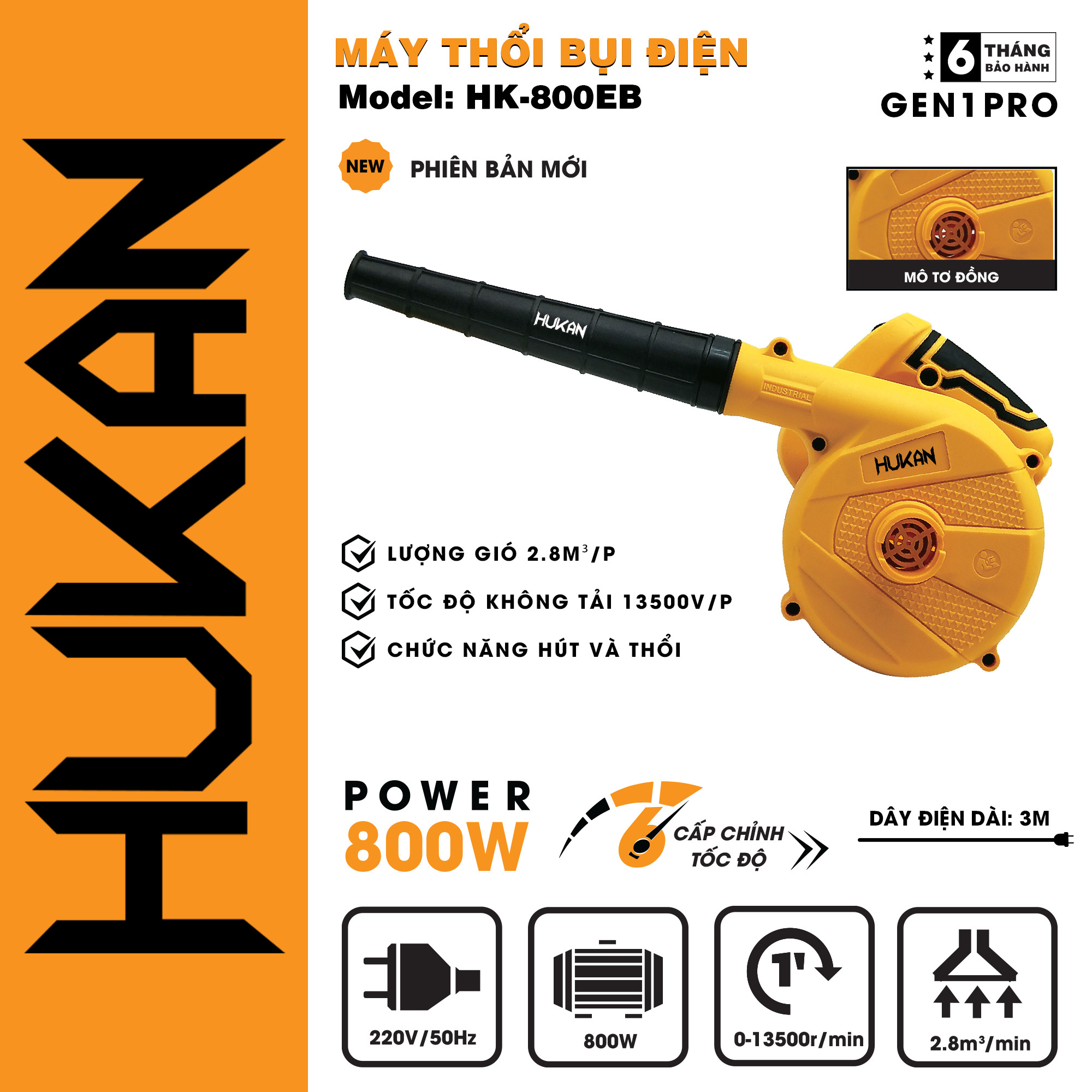 MÁY THỔI BỤI ĐIỆN HK-800EB