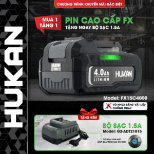 Pin cao cấp FX chống cháy HM21-G2-FX15C4000 Tặng sạc 1.5Ah