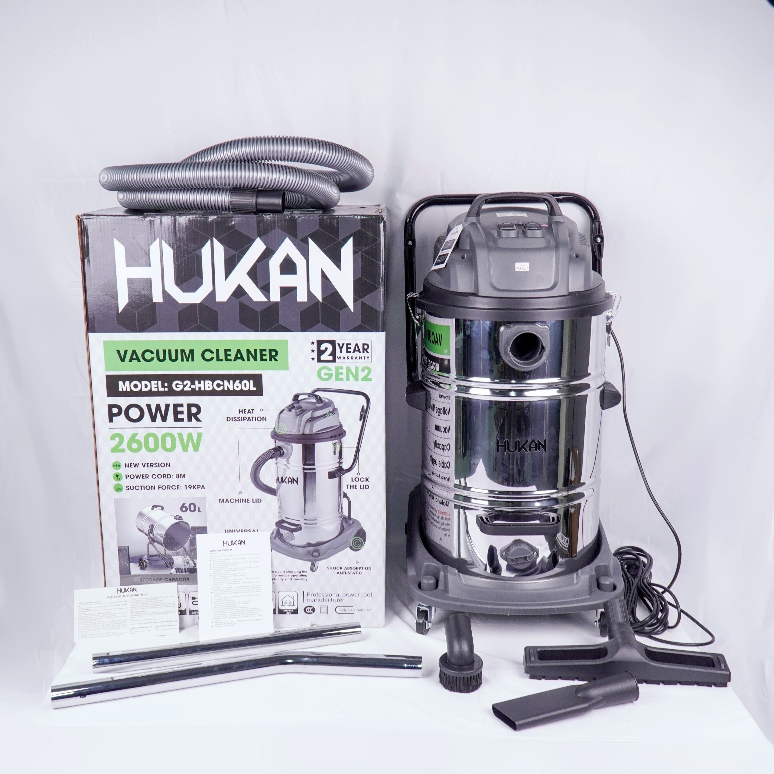 Máy Hút Bụi Công Nghiệp Dung Tích 60 Lít Gen2 G2-HBCN60L - Ảnh 4