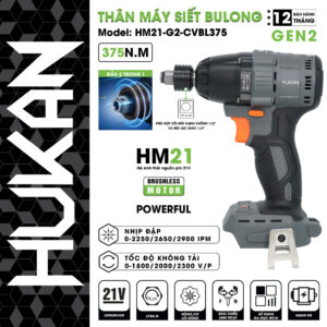Thân Máy Siết Bulong Pin ( Đầu 2 Trong 1 )  HM21-G2-CVBL375