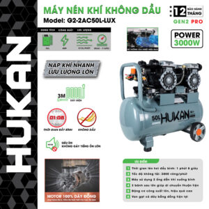 Máy nén khí không dầu bình 50 lít (GEN2 PRO) G2-2AC50L-LUX