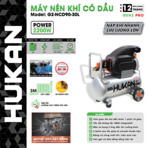 Máy nén khí có dầu bình 30 lít (GEN2 PRO) G2-NCD90-30L