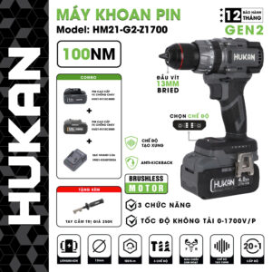 Máy Khoan Pin 13mm HM21-G2-Z1700