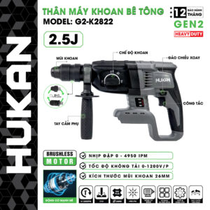Thân máy khoan bê tông dùng pin 3 chức năng G2-K2822