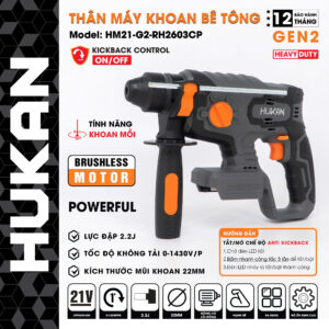 Thân Máy Khoan Bê Tông Pin 3 Chức Năng Body G2-RH2603CP