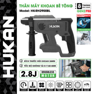 Thân máy khoan bê tông dùng pin 3 chức năng Gen 2 Pro Body HK-RH2900BL