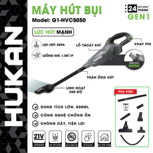Thân Máy Hút Bụi Cầm Tay Dùng Pin HM21-G1-HVC5050