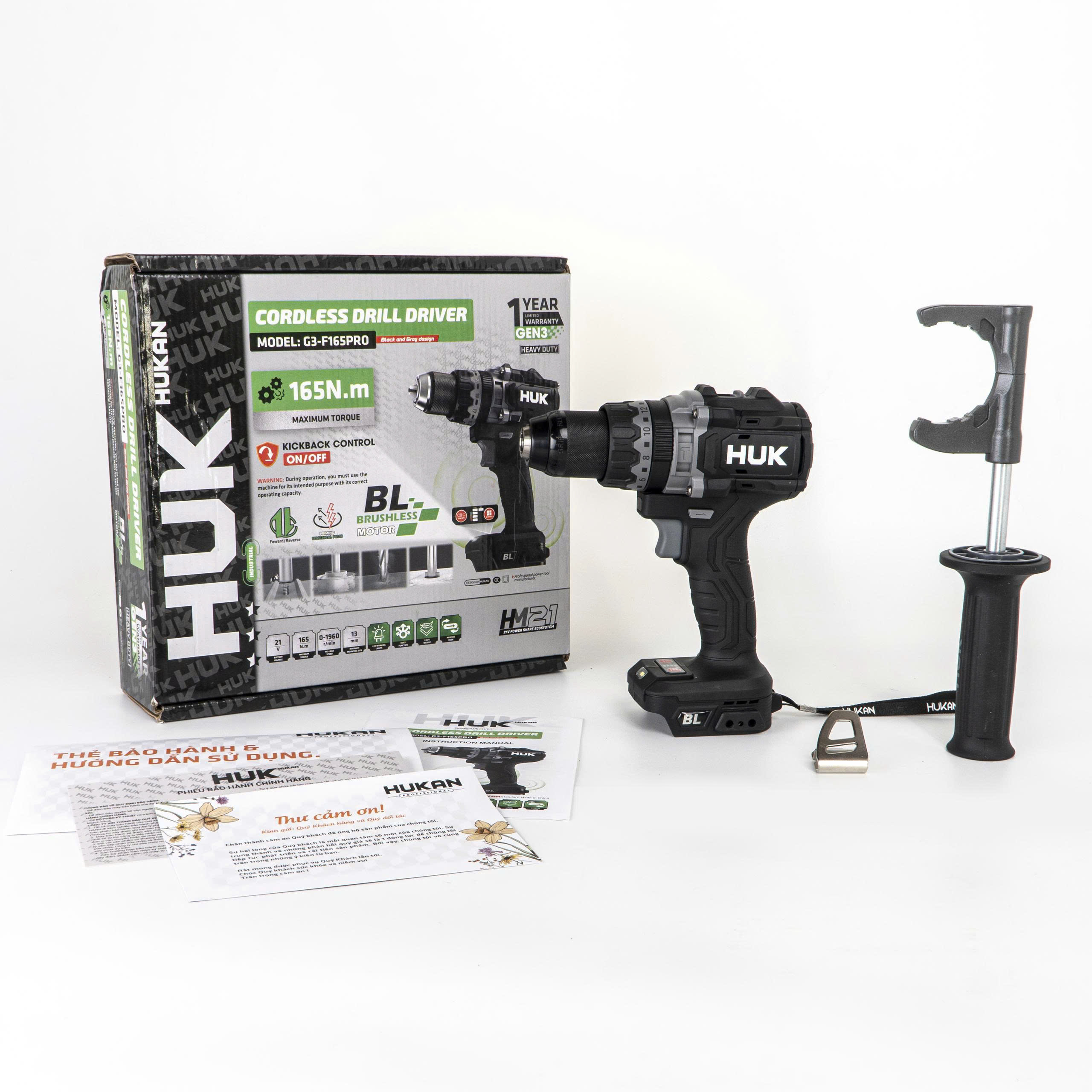 Thân máy khoan pin 13mm GEN 3 – Body G3-F165PRO - Ảnh 4