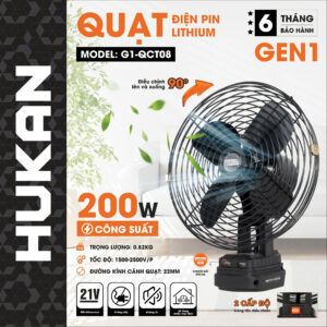 Thân quạt điện pin Lithium G1-QCT08