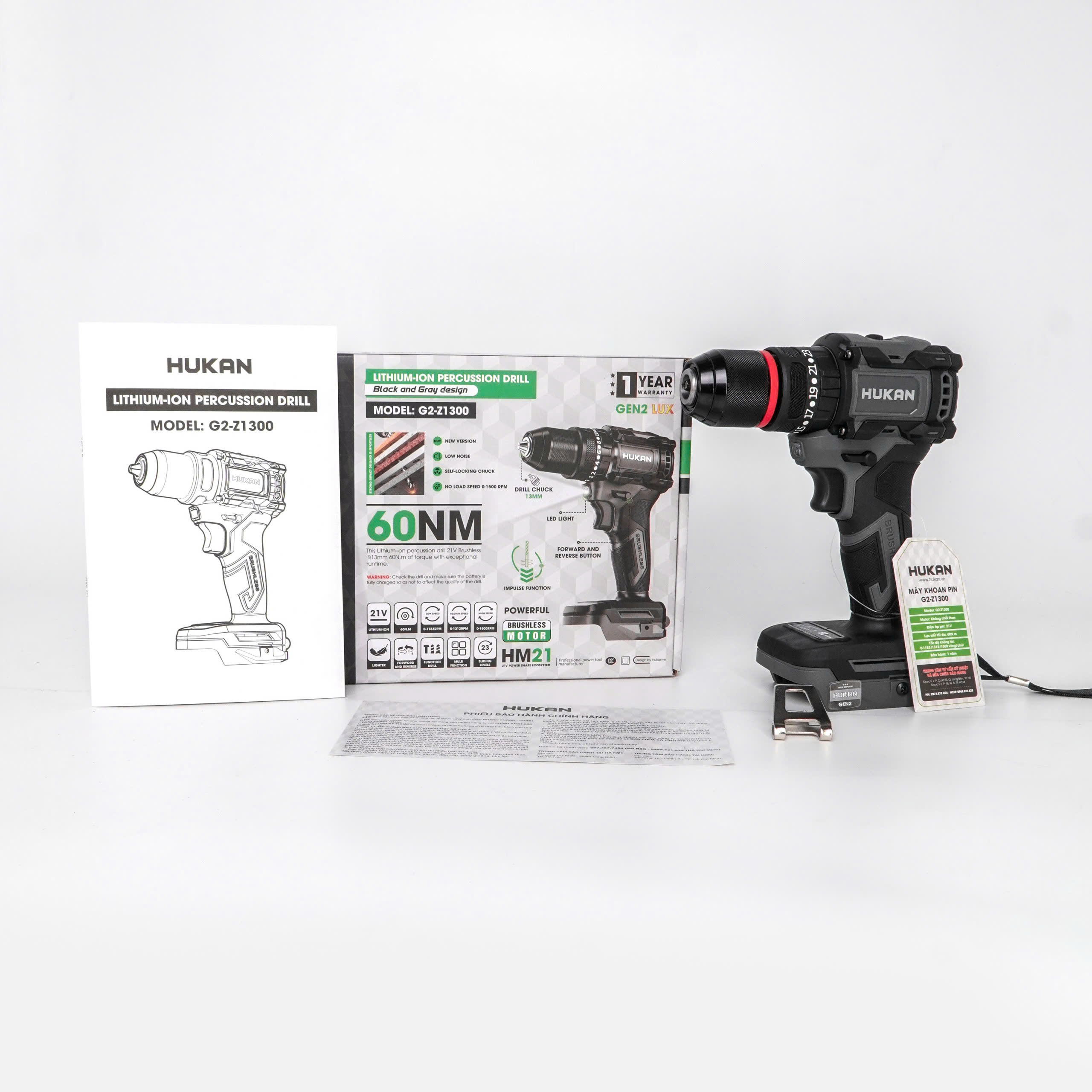 Thân máy khoan pin 13mm (GEN2 LUX) Body G2-Z1300 - Ảnh 7