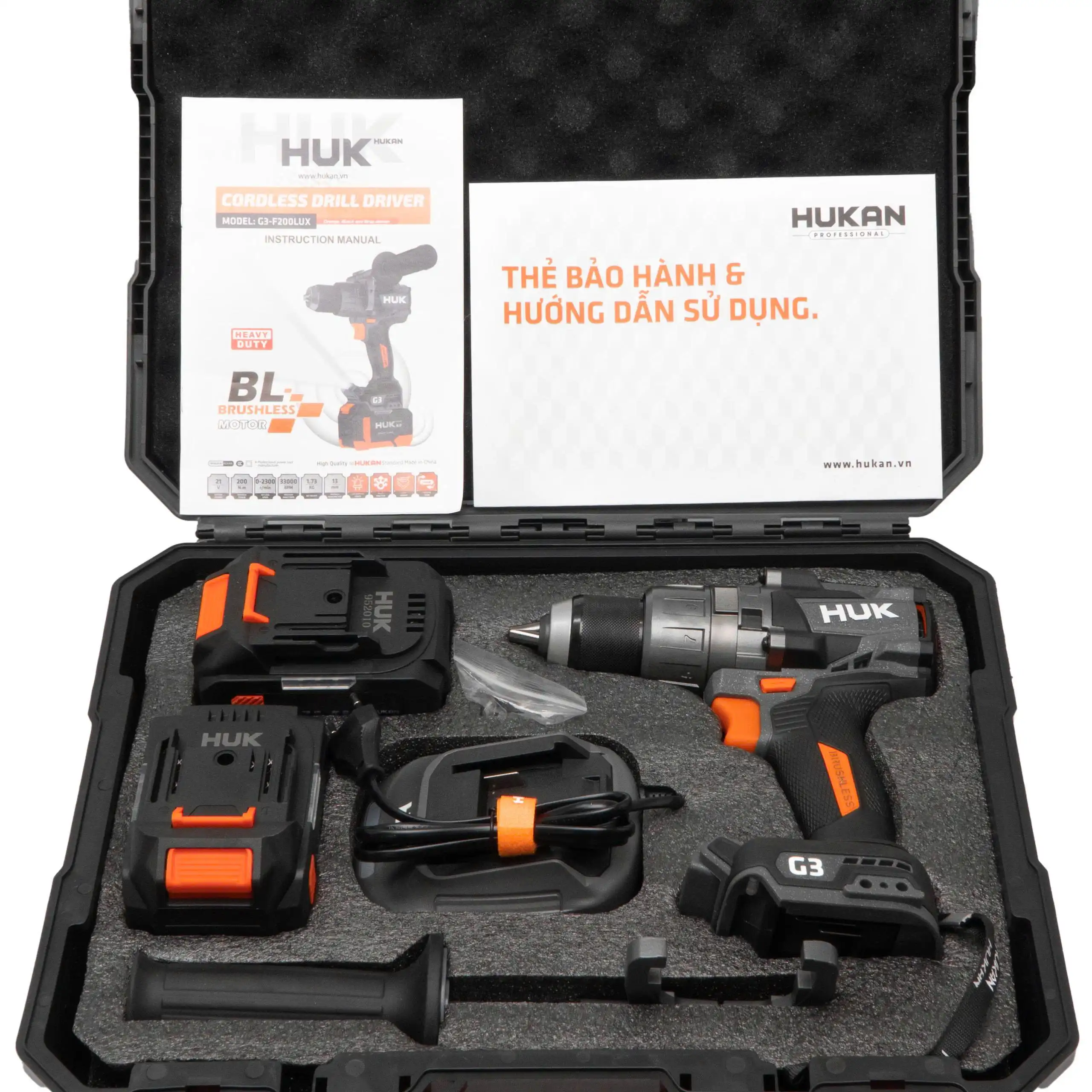 Máy khoan pin HUK G3-F200LUX - Ảnh 3