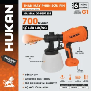 Thân máy phun sơn pin G1-PSP1202