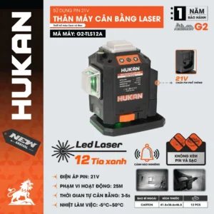 Thân máy cân bằng laser G2-TLS12A 12 Tia Xanh