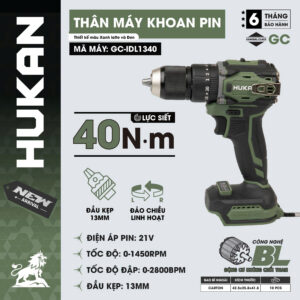 Thân Máy Khoan Pin Hukan GC-IDL1340