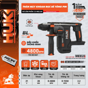 Thân Máy Khoan Đục Bê Tông Pin Hukan G3-MEL528
