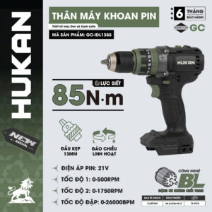 Thân Máy Khoan Pin Hukan GC-IDL1385
