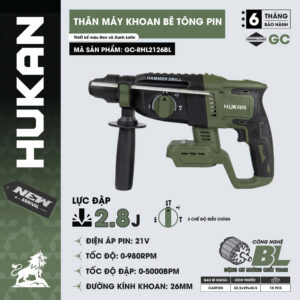 Thân Máy Khoan Bê Tông Pin HUKAN GC-RHL2126BL