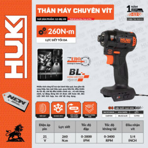 Thân Máy Chuyên Vít HUK G3-IRL-V8